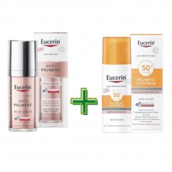 Cofanetto Routine antimacchie Eucerin Antimacchie Dual Serum 30ml + Fluido Solare Pigment Control SPF50+ 50ml Cofanetto Routine antimacchie Eucerin Antimacchie Dual Serum 30ml + Fluido Solare Pigment Control SPF50+ 50ml