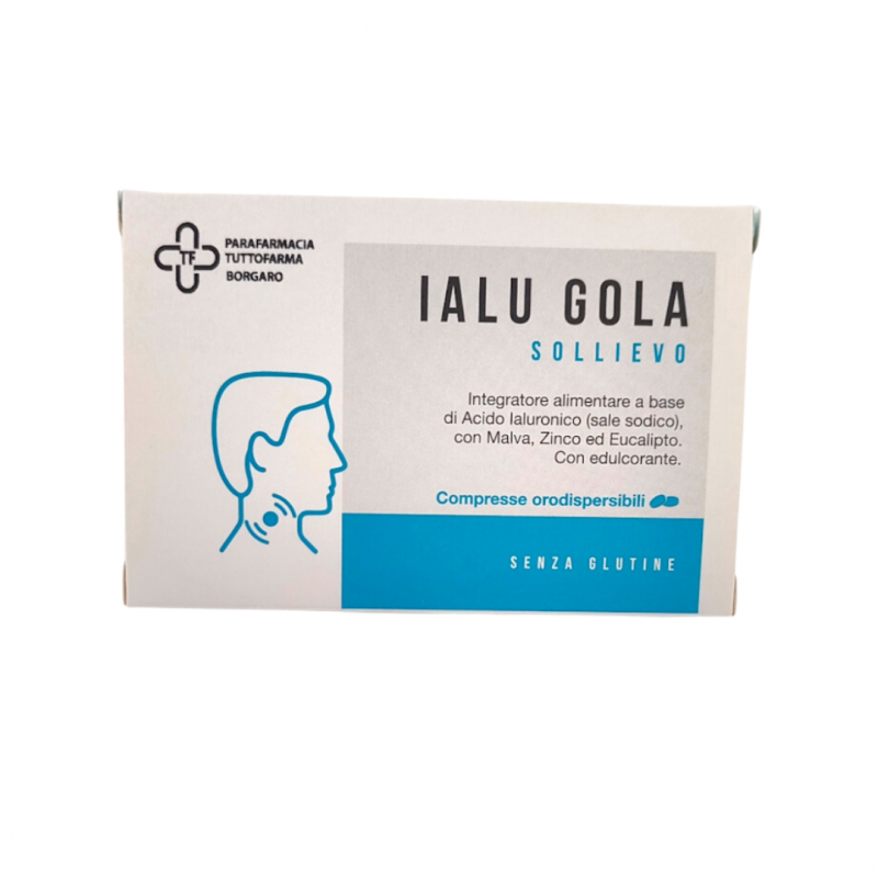 confezione Ialu Gola Sollievo Integratore per Mal di Gola 20 Compresse confezione Ialu Gola Sollievo Integratore per Mal di Gola 20 Compresse