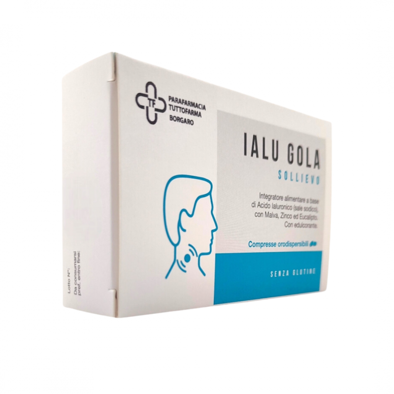 confezione Ialu Gola Sollievo Integratore per Mal di Gola 20 Compresse confezione Ialu Gola Sollievo Integratore per Mal di Gola 20 Compresse