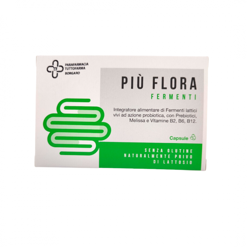 confezione FPR Piu' Flora Integratore con Fermenti Lattici 30 Capsule confezione FPR Piu' Flora Integratore con Fermenti Lattici 30 Capsule