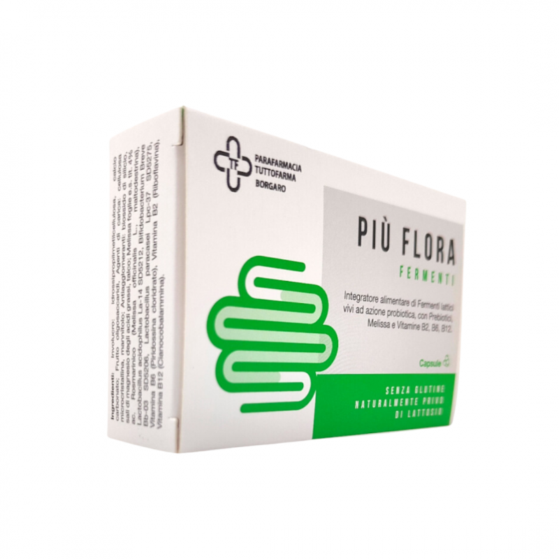 confezione FPR Piu' Flora Integratore con Fermenti Lattici 30 Capsule confezione FPR Piu' Flora Integratore con Fermenti Lattici 30 Capsule