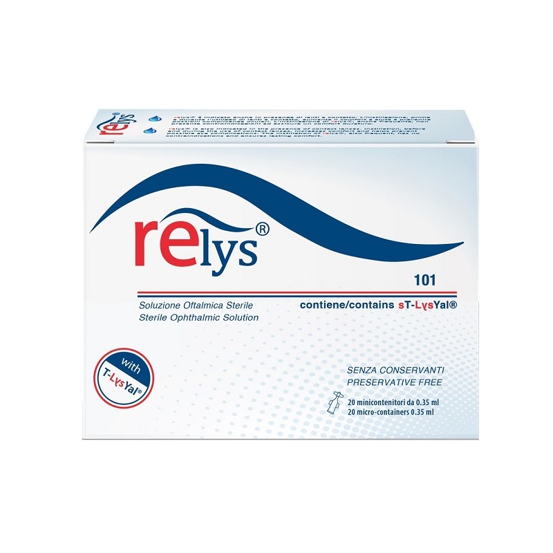 Relys Monodose Soluzione Oftalmica per Secchezza Oculare 20 Minicontainer da 0,35 ml