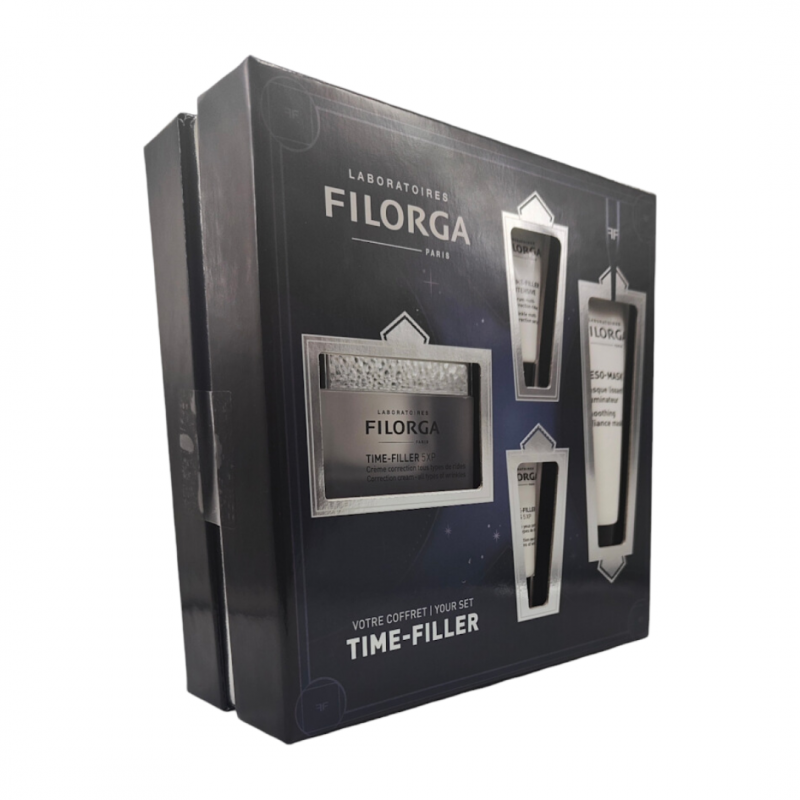 confezione Filorga Xmas Coffret Time Filler con Meso Mask + Time Filler 5XP Crema + Siero + Contorno Occhi