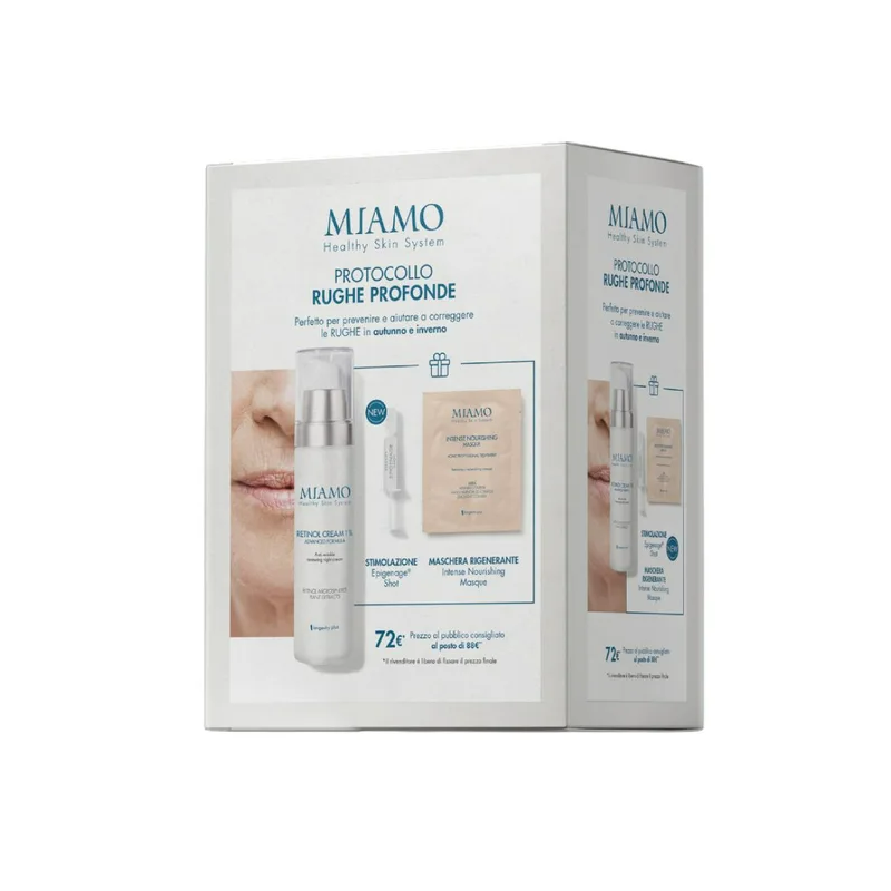 MIAMO Cofanetto Retinol Rughe con Crema Retinolo + Maschera + Epigenage Shot