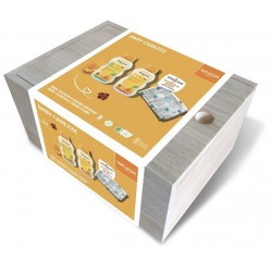 scatola di Weleda Baby Carezze Cofanetto con Calendula Bagno Cremoso 200ml + Calendula Crema 200ml + Mussolina scatola di Weleda Baby Carezze Cofanetto con Calendula Bagno Cremoso 200ml + Calendula Crema 200ml + Mussolina