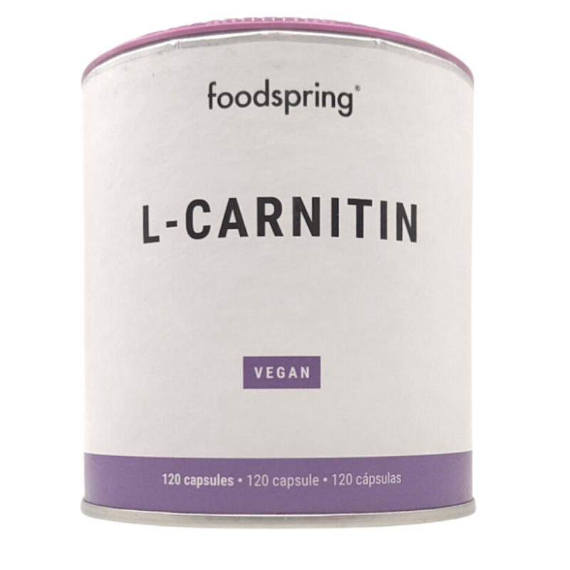 Foodspring L-Carnitina Integratore Alimentare per Allenamento 120 Capsule barattolo Foodspring L-Carnitina Integratore Alimentare per Allenamento 120 Capsule barattolo