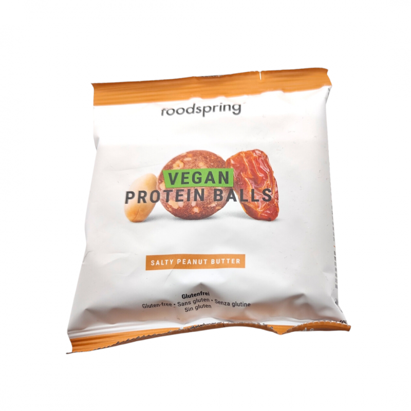 Foodspring Protein Balls Snack Proteico Vegano Gusto Burro d’Arachidi Salato 1 sacchetto Foodspring Protein Balls Snack Proteico Vegano Gusto Burro d’Arachidi Salato 1 sacchetto
