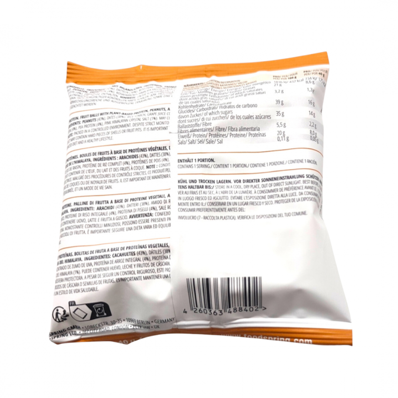 Foodspring Protein Balls Snack Proteico Vegano Gusto Burro d’Arachidi Salato 1 sacchetto Foodspring Protein Balls Snack Proteico Vegano Gusto Burro d’Arachidi Salato 1 sacchetto