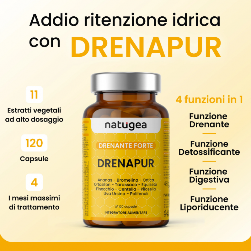 caratteristiche di Natugea Drenapur Integratore Drenante e Depurativo 120 Compresse caratteristiche di Natugea Drenapur Integratore Drenante e Depurativo 120 Compresse