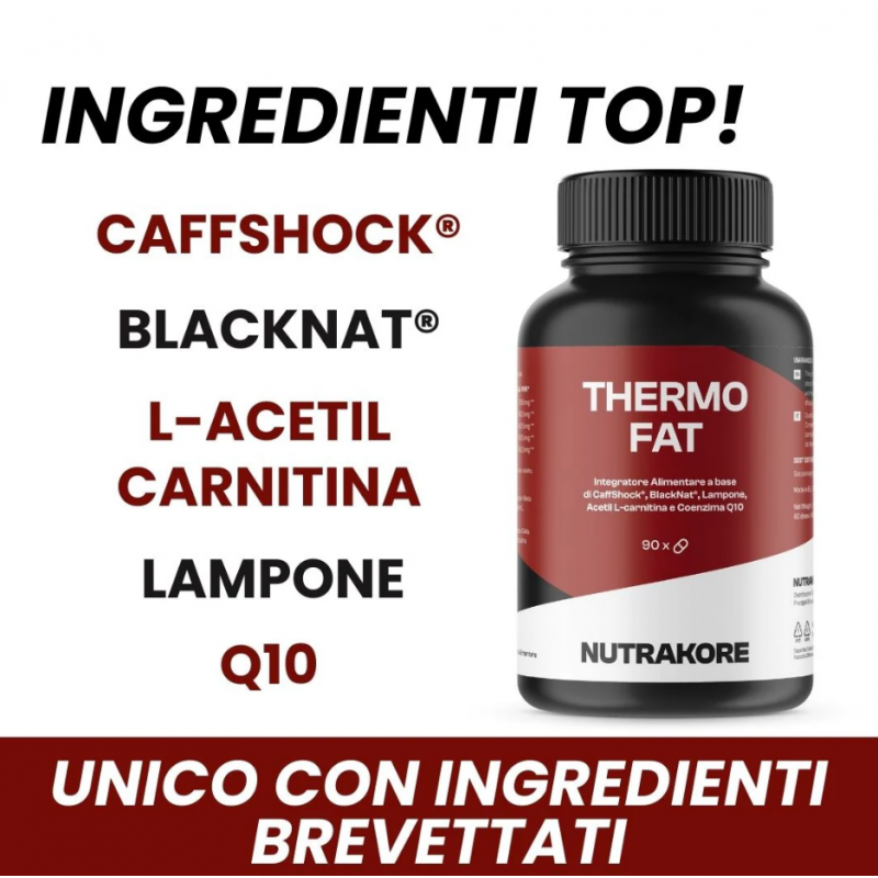 ingredienti di Nutrakore Thermofat Brucia Grassi 90 Compresse ingredienti di Nutrakore Thermofat Brucia Grassi 90 Compresse