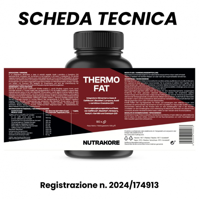 scheda di Nutrakore Thermofat Brucia Grassi 90 Compresse scheda di Nutrakore Thermofat Brucia Grassi 90 Compresse