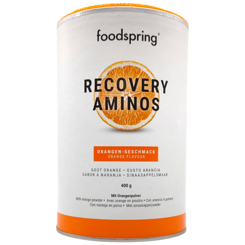 Foodspring Recovery Aminos Integratore Post Workout Gusto Arancia 400g barattolo Foodspring Recovery Aminos Integratore Post Workout Gusto Arancia 400g barattolo