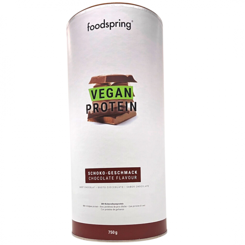 Foodspring Vegan Protein gusto Cioccolato per Massa Muscolare 750g Barattolo Foodspring Vegan Protein gusto Cioccolato per Massa Muscolare 750g Barattolo