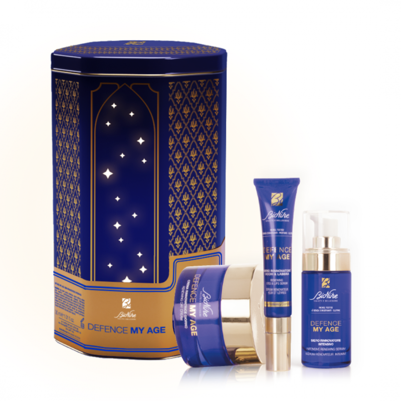 confezione di Bionike Defence My Age Cofanetto Siero 30 ml + Crema 50 ml + Siero Occhi e Labbra 15 ml