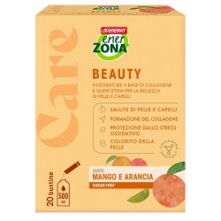 confezione di Enerzona Care Beauty Integratore Pelle e Capelli Gusto Mango e Arancia 20 Bustine