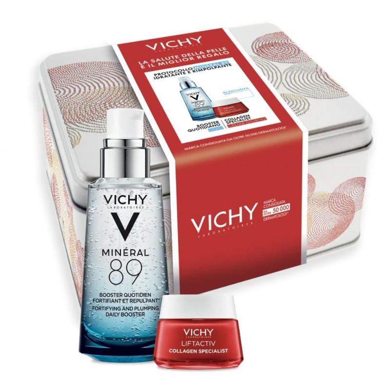 Cofanetto Vichy Idratante e Rimpolpante Siero Mineral 89 50ml + Liftactiv Collagen Specialist 15ml Cofanetto Vichy Idratante e Rimpolpante Siero Mineral 89 50ml + Liftactiv Collagen Specialist 15ml