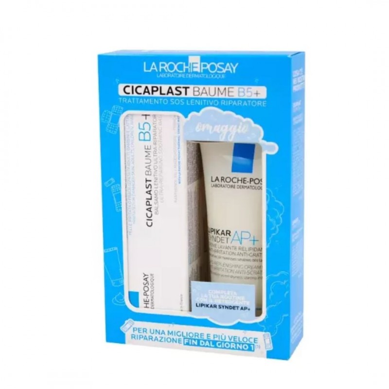 Foto della confezione di La Roche Posay Confezione Doppia Cicaplast Baume B5+ 100ml + Lipikar Syndet AP+ 100ml Foto della confezione di La Roche Posay Confezione Doppia Cicaplast Baume B5+ 100ml + Lipikar Syndet AP+ 100ml