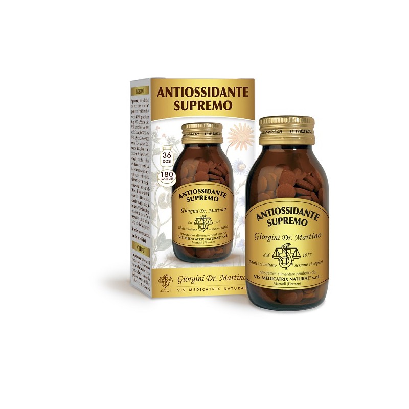 confezione di Dr Giorgini Antiossidante Supremo Integratore Ricostituente 180 Pastiglie
