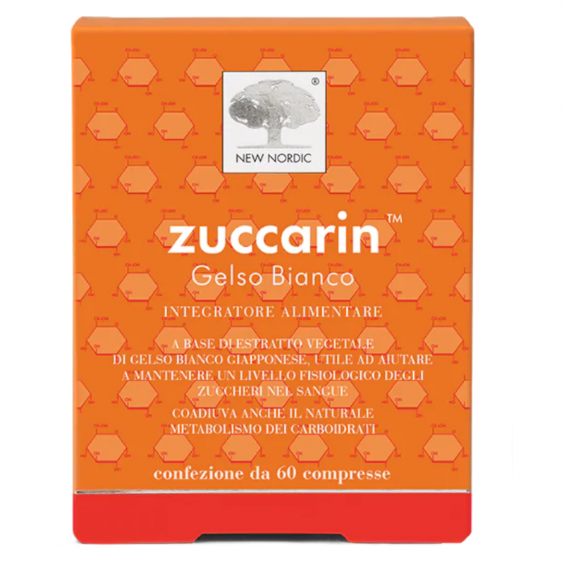 Confezione di New Nordic Zuccarin Integratore per Glicemia 60 Compresse Confezione di New Nordic Zuccarin Integratore per Glicemia 60 Compresse