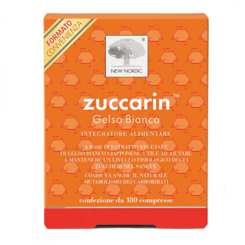 Confezione di New Nordic Zuccarin Gelso Bianco Integratore per Controllo del Peso 180 Compresse