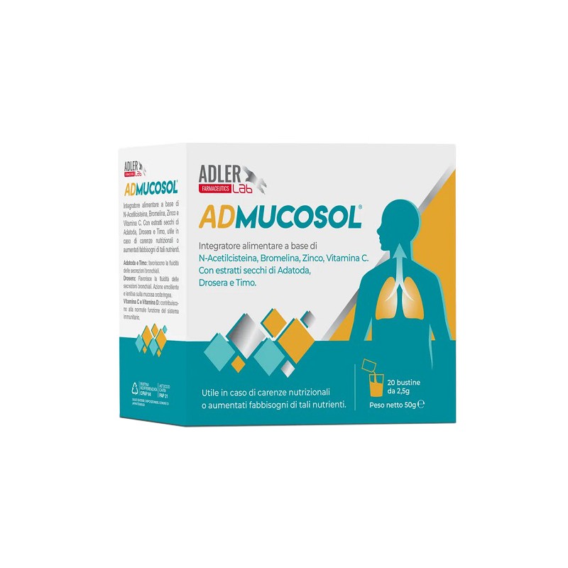 Admucosol Integratore Respiratorio 20 Bustine