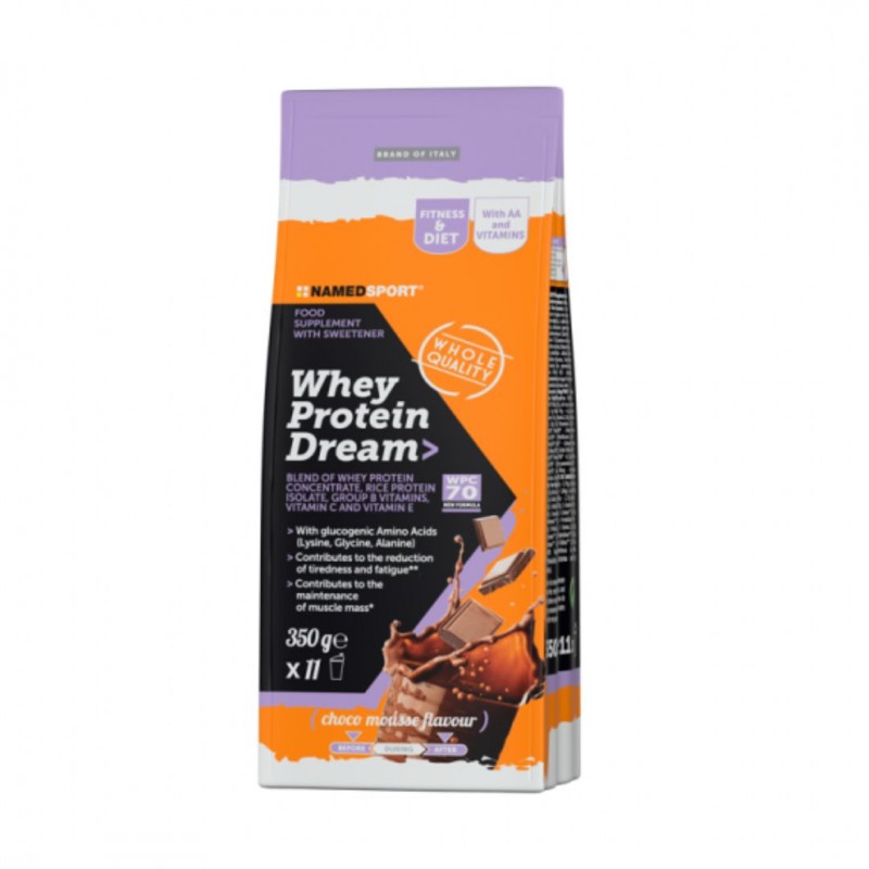 Foto di Named Whey Protein Dream Integratore di Proteine Choco Mousse 350g Foto di Named Whey Protein Dream Integratore di Proteine Choco Mousse 350g
