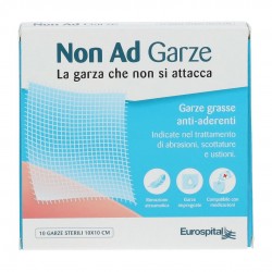 Confezione di Garza Paraffinata Non Ad per Abrasioni e Ustioni 10 Garze da 10x10 cm Confezione di Garza Paraffinata Non Ad per Abrasioni e Ustioni 10 Garze da 10x10 cm