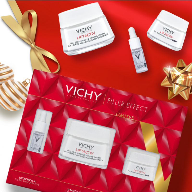 Vichy Liftactiv HA Cofanetto Filler Effect Siero 10 ml + Crema Giorno 50 ml + Crema Notte 15 ml