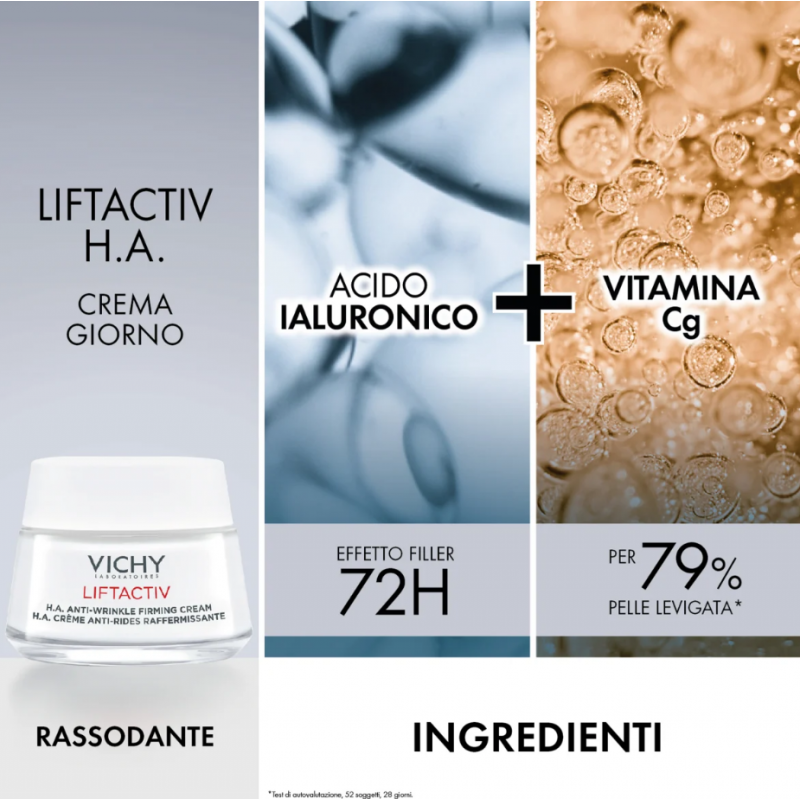 benefici di Vichy Liftactiv HA Cofanetto Filler Effect Siero 10 ml + Crema Giorno 50 ml + Crema Notte 15 ml
