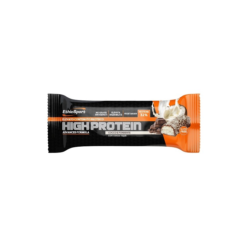 High Protein Cocco Barretta Proteica per Sportivi 45 g High Protein Cocco Barretta Proteica per Sportivi 45 g