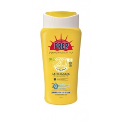 flacone di Prep Latte Solare SPF20 Viso e Corpo Resistente all'Acqua 200ml flacone di Prep Latte Solare SPF20 Viso e Corpo Resistente all'Acqua 200ml