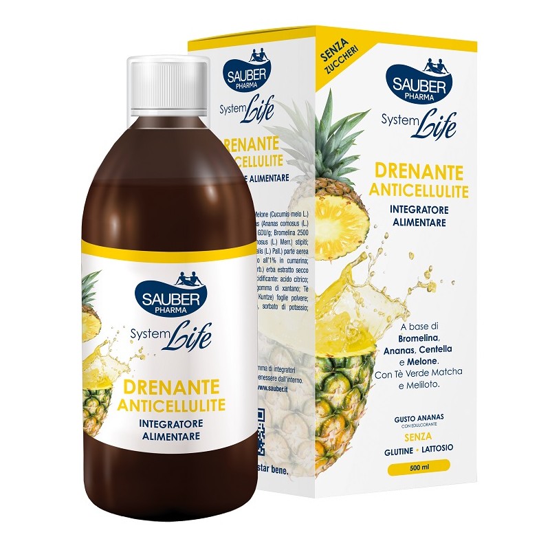 Sauber Drenante Anticellulite per Drenaggio e Cellulite 500ml Sauber Drenante Anticellulite per Drenaggio e Cellulite 500ml