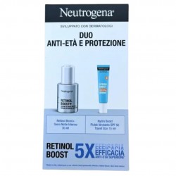 Cofanetto Neutrogena Cofanetto Antietà e Protezione Retinol Boost+ Siero Notte 30ml e Hydro Boost Fluido Idratante SPF50 15ml Cofanetto Neutrogena Cofanetto Antietà e Protezione Retinol Boost+ Siero Notte 30ml e Hydro Boost Fluido Idratante SPF50 15ml