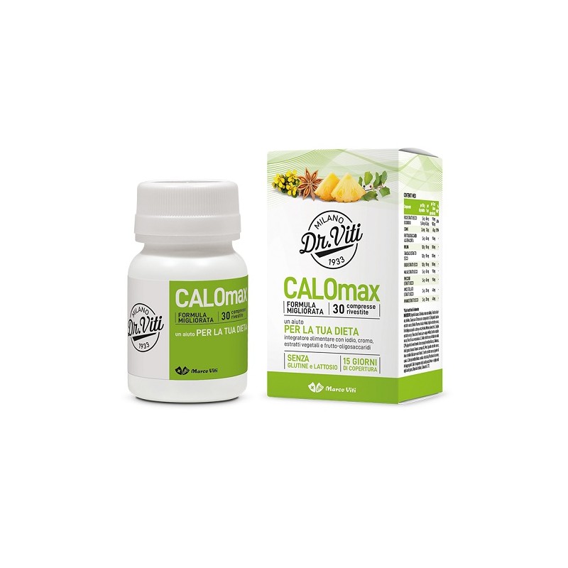 Flacone Marco Viti Calomax Formula Migliorata per Metabolismo e Regolarità 30 Compresse Rivestite Flacone Marco Viti Calomax Formula Migliorata per Metabolismo e Regolarità 30 Compresse Rivestite