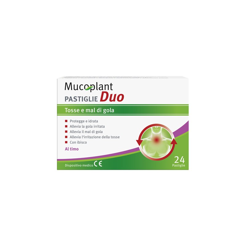 Mucoplant Pastiglie Duo per Gola e Tosse 24 Pastiglie Mucoplant Pastiglie Duo per Gola e Tosse 24 Pastiglie
