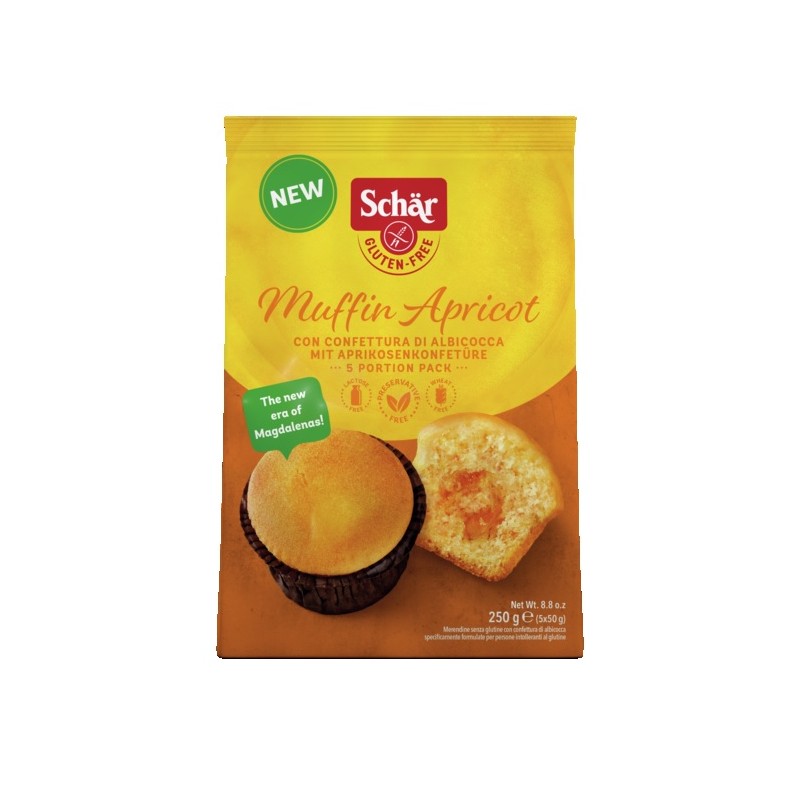 Schar Muffin Apricot senza Glutine 5 Pezzi da 50g Schar Muffin Apricot senza Glutine 5 Pezzi da 50g