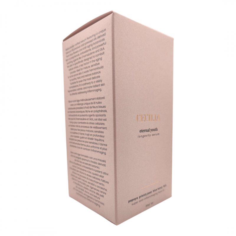 confezione Cecilia Holistic Beauty Eternal Youth Siero Lenitivo Anti-età 30ml confezione Cecilia Holistic Beauty Eternal Youth Siero Lenitivo Anti-età 30ml