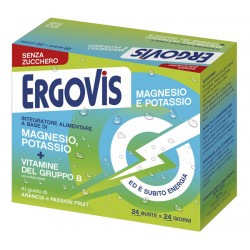 confezione di Ergovis Magnesio Potassio e Vitamine B Senza Zucchero 24 Bustine confezione di Ergovis Magnesio Potassio e Vitamine B Senza Zucchero 24 Bustine