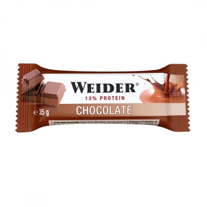 Foto della barretta Weider Fitness al Cioccolato per Energia e Crescita Muscolare 35 g Foto della barretta Weider Fitness al Cioccolato per Energia e Crescita Muscolare 35 g