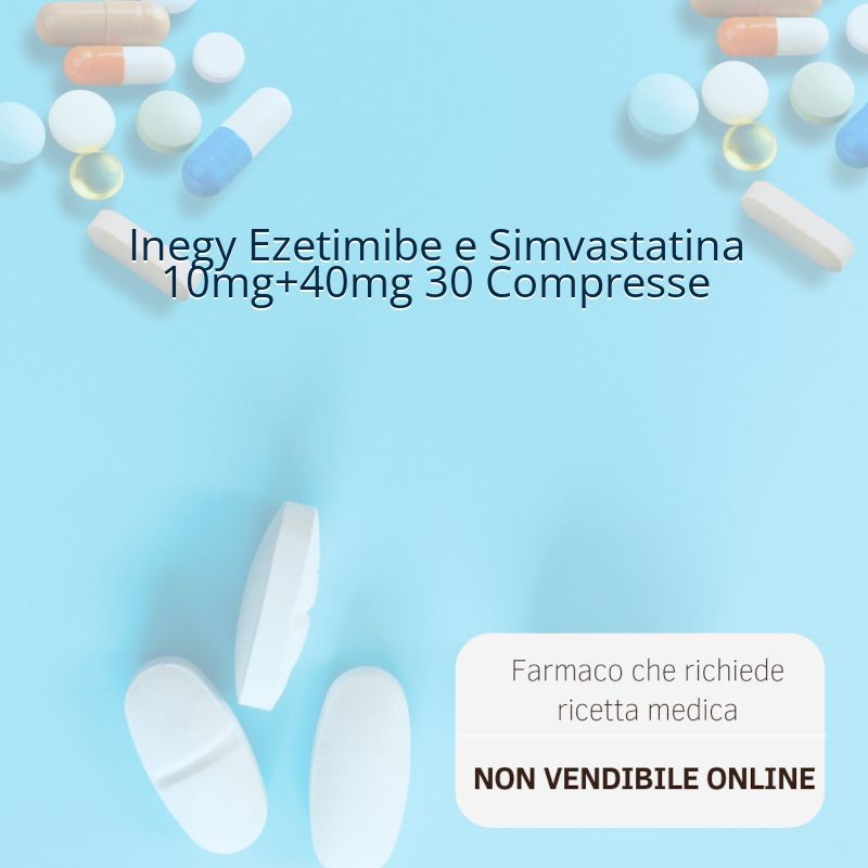 Inegy Ezetimibe e Simvastatina 10mg+40mg 30 Compresse Inegy Ezetimibe e Simvastatina 10mg+40mg 30 Compresse