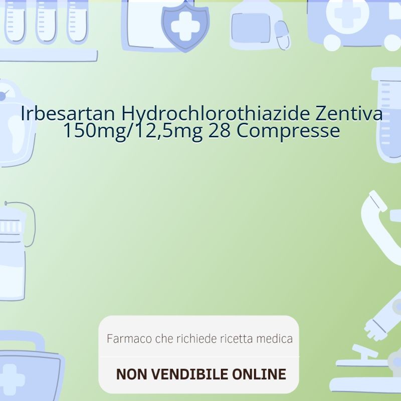 Irbesartan Hydrochlorothiazide Zentiva 150mg/12,5mg 28 Compresse Irbesartan Hydrochlorothiazide Zentiva 150mg/12,5mg 28 Compresse