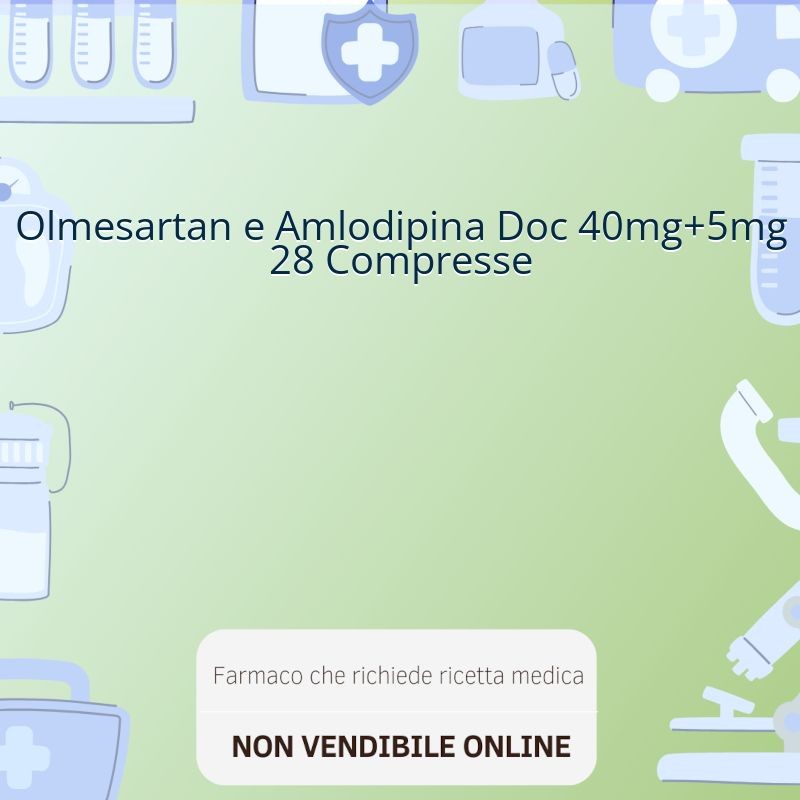 Olmesartan e Amlodipina Doc 40mg+5mg 28 Compresse Olmesartan e Amlodipina Doc 40mg+5mg 28 Compresse