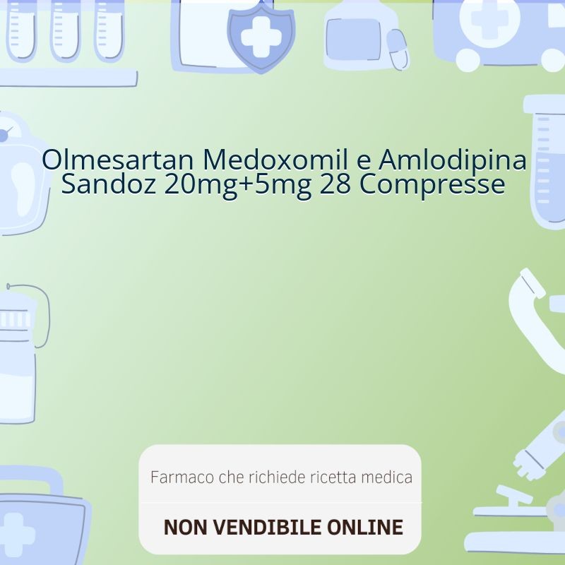 Olmesartan Medoxomil e Amlodipina Sandoz 20mg+5mg 28 Compresse Olmesartan Medoxomil e Amlodipina Sandoz 20mg+5mg 28 Compresse