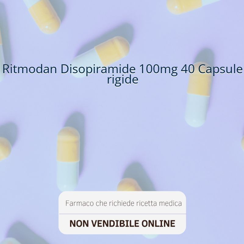 Ritmodan Disopiramide 100mg 40 Capsule rigide Ritmodan Disopiramide 100mg 40 Capsule rigide