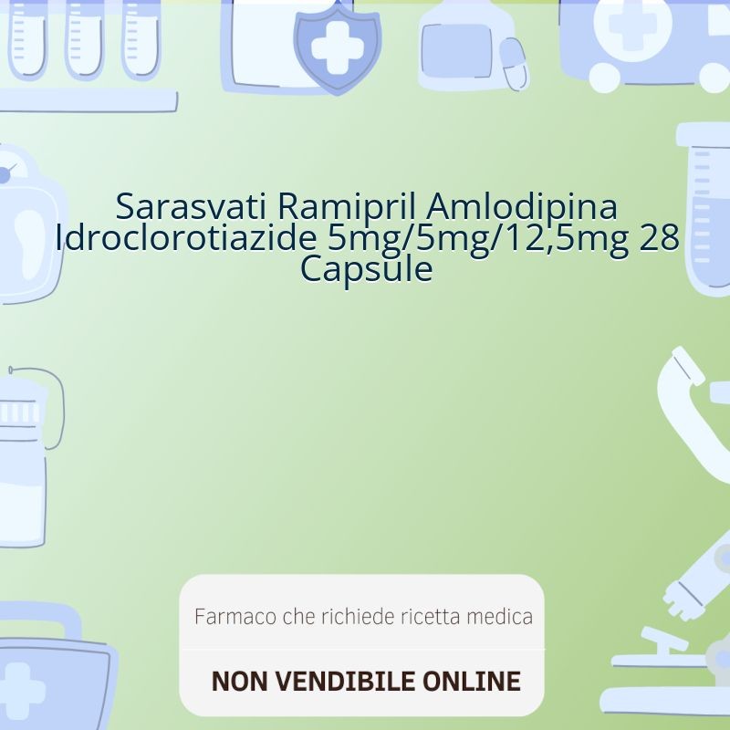 Sarasvati Ramipril Amlodipina Idroclorotiazide 5mg/5mg/12,5mg 28 Capsule Sarasvati Ramipril Amlodipina Idroclorotiazide 5mg/5mg/12,5mg 28 Capsule