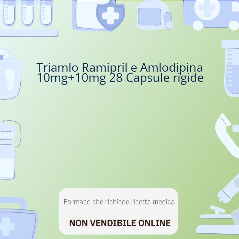 Triamlo Ramipril e Amlodipina 10mg+10mg 28 Capsule rigide Triamlo Ramipril e Amlodipina 10mg+10mg 28 Capsule rigide