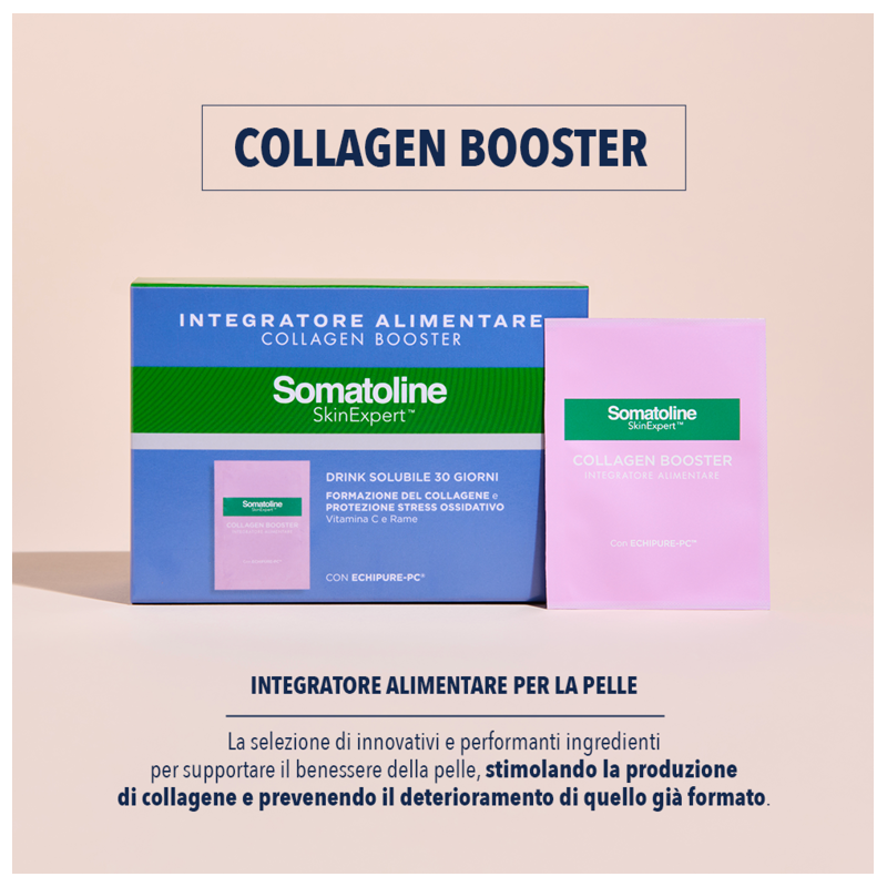 benefici di Somatoline Skin Expert Collagen Booster Integratore per la Pelle 30 Bustine