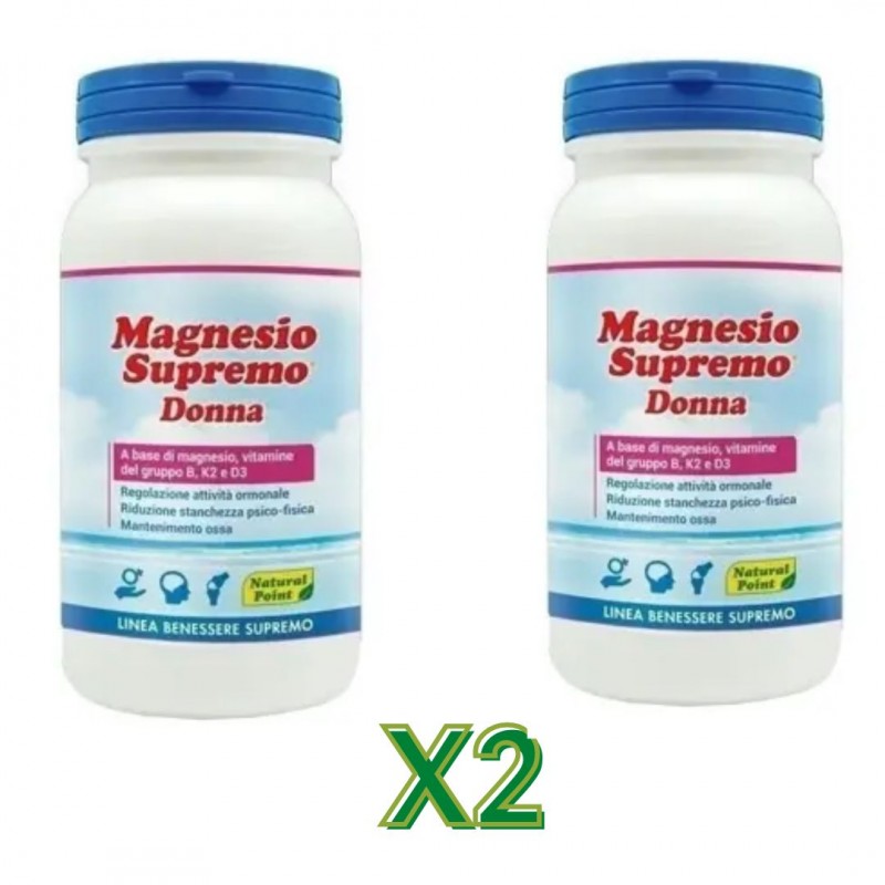 Confezione doppia Magnesio Supremo Donna Integratore per Stanchezza e Vitalità