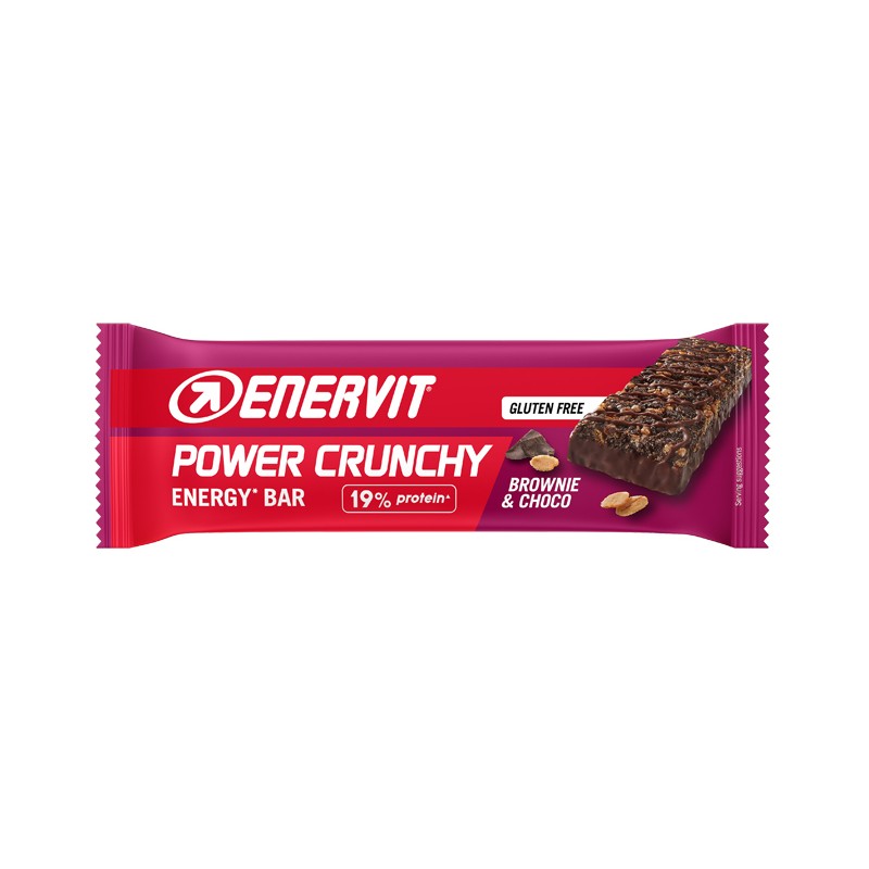 Una confezione di Enervit Sport Power Crunchy Brownie e Choco Barretta Energetica 40 g Una confezione di Enervit Sport Power Crunchy Brownie e Choco Barretta Energetica 40 g