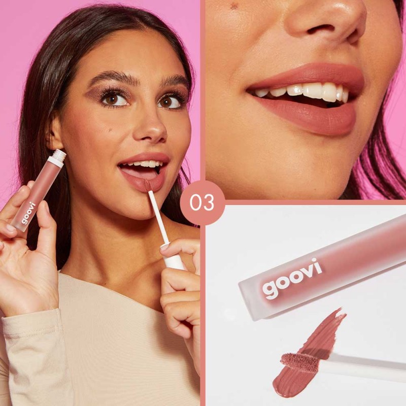 colorazione di Goovi Rossetto Liquido Matte 03 Rosey Kiss 1 Pezzo colorazione di Goovi Rossetto Liquido Matte 03 Rosey Kiss 1 Pezzo